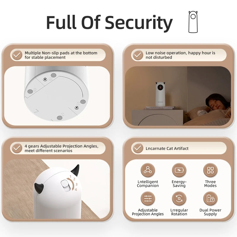 Interactive Automatic LED Laser Cat Toy - Handheld Electronic Pet Accessory for Indoor Use