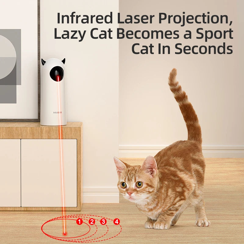 Interactive Automatic LED Laser Cat Toy - Handheld Electronic Pet Accessory for Indoor Use