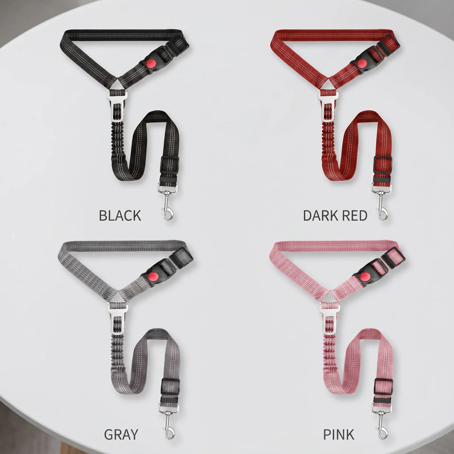 Multifunctional Dog Seat Belt Harness for Car, 3 in 1 Pet Dog Car Seatbelt Leash, Headrest Restraint for Pet Trips, Anti-Shock Seatbelt Connector for All Dog Sizes, High Quality & Adjustable & Convenient & Practical & Comfortable.