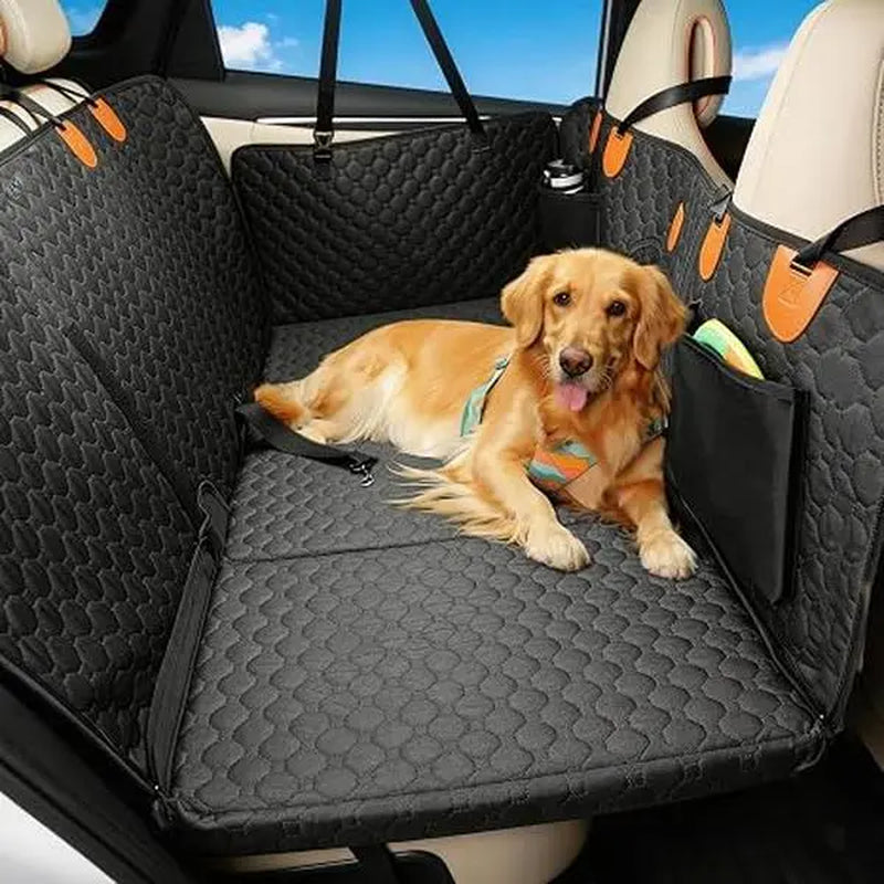 Dog Car Seat Cover - Waterproof Fabric, Scratchproof, Non-Slip, Washable Clean Pet Back Seat Travel Mat