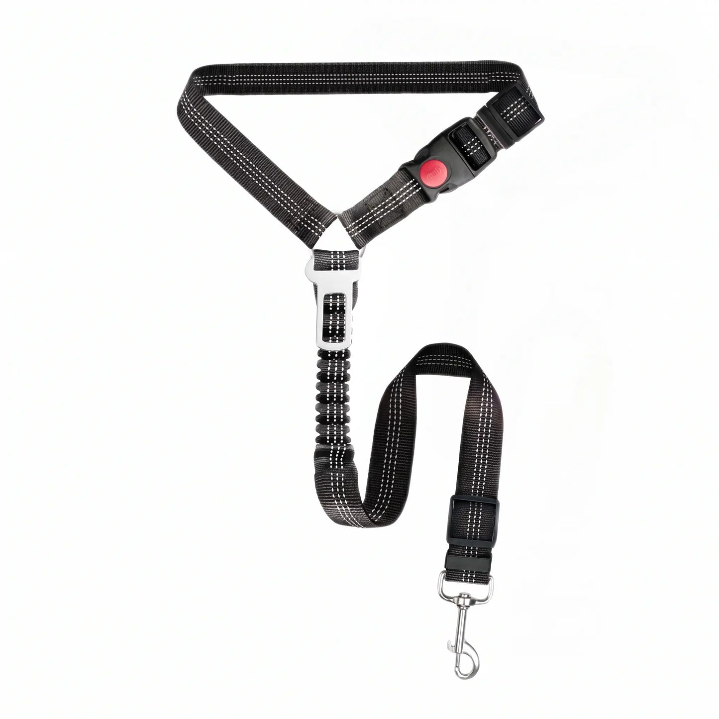 Multifunctional Dog Seat Belt Harness for Car, 3 in 1 Pet Dog Car Seatbelt Leash, Headrest Restraint for Pet Trips, Anti-Shock Seatbelt Connector for All Dog Sizes, High Quality & Adjustable & Convenient & Practical & Comfortable.