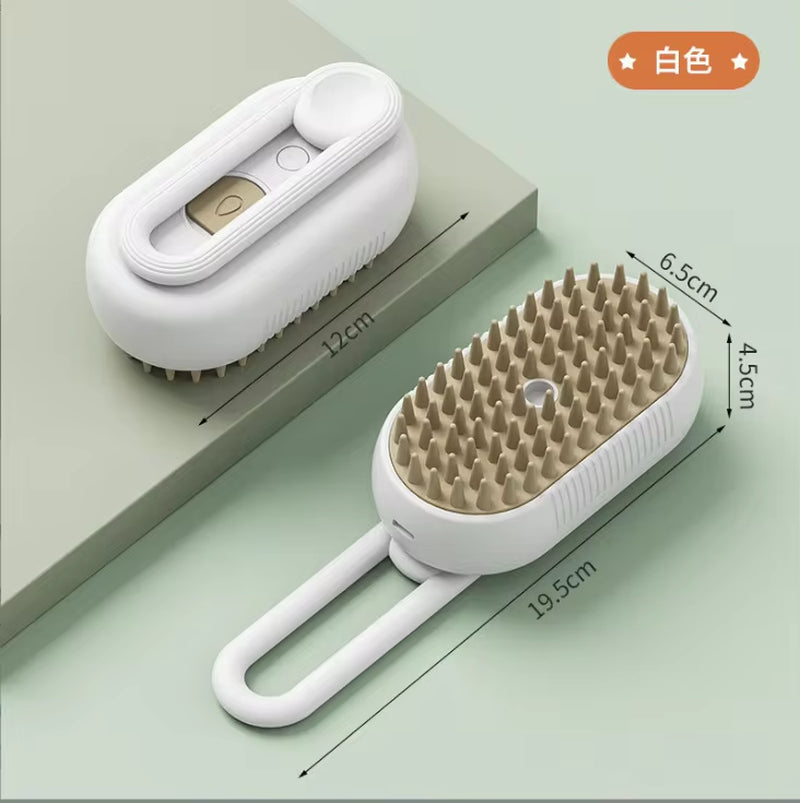  Pet Spray Comb for Cats and Dogs - One-Key Spray Hair Removal and Massage Brush