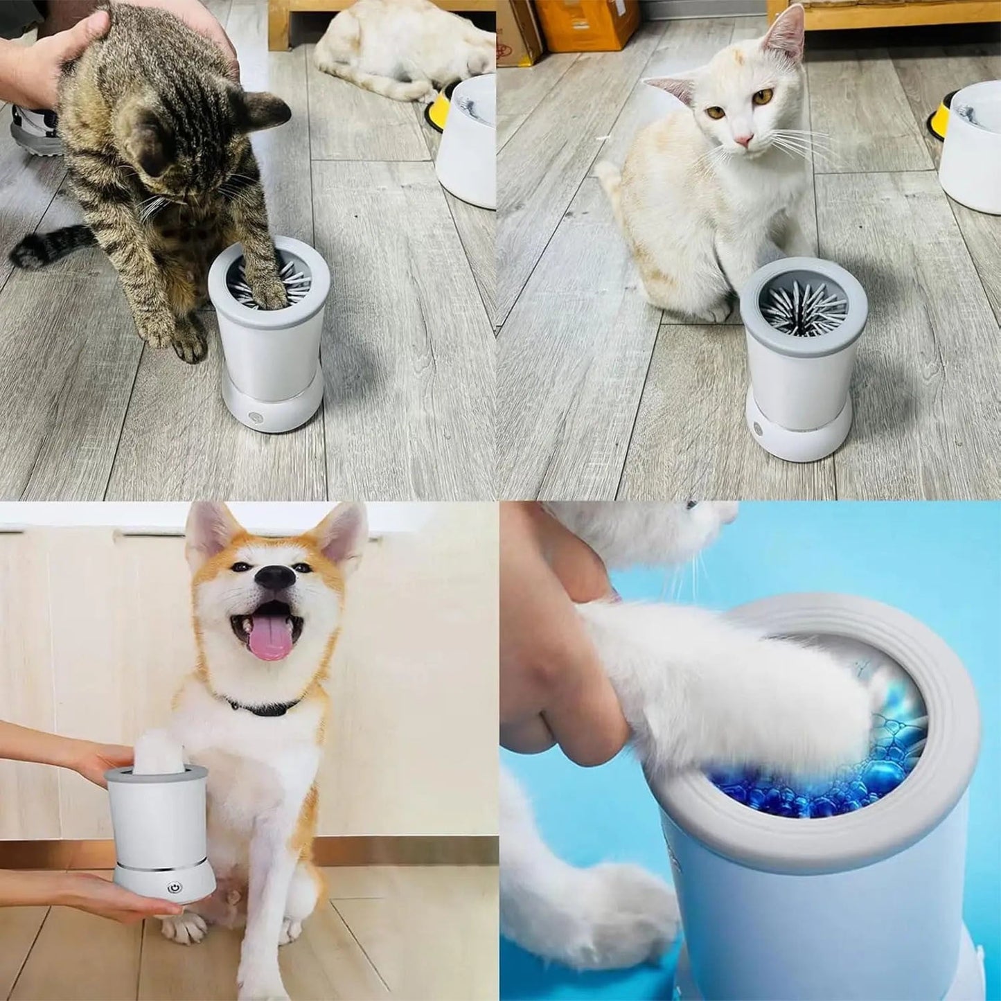 GWAAMB Pet Foot Washing Electric Foot Washing Machine for Home Dogs and Cats Paw Cleaner Non Wiping Automatic Foot Washing Machine