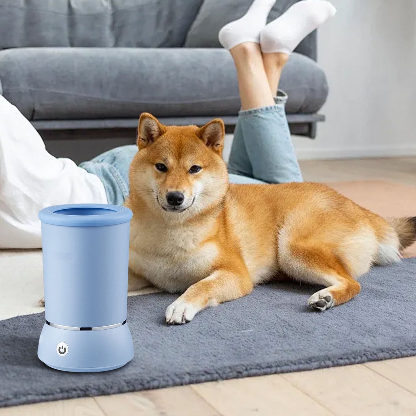 GWAAMB Pet Foot Washing Electric Foot Washing Machine for Home Dogs and Cats Paw Cleaner Non Wiping Automatic Foot Washing Machine