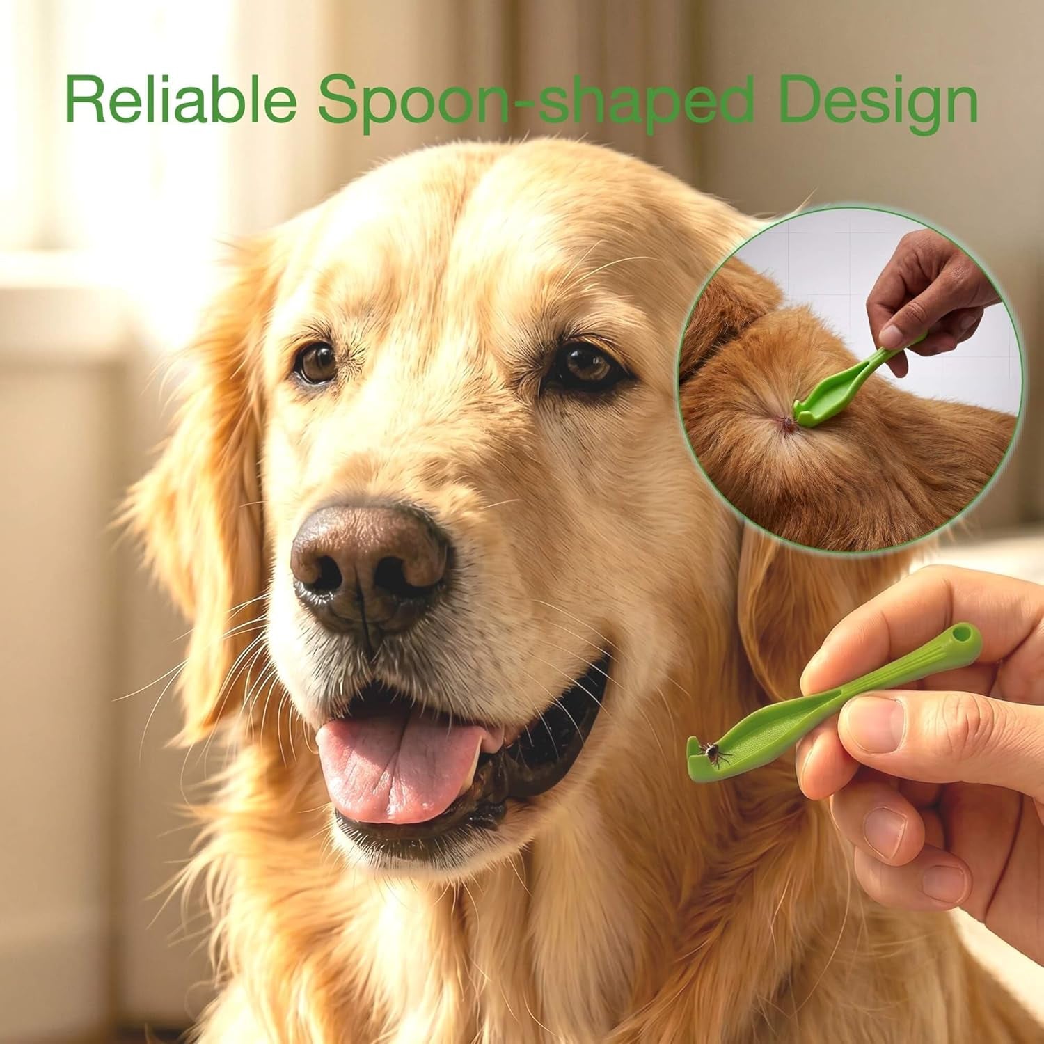 Tick Removal Tool & Twister Kit for Dogs, Cats & Humans, 4-Pack Portable Tick Remover Spoon & Puller Set with ID Card - First Aid Pet Tick Hook Picker for Camping, Hiking & Outdoors