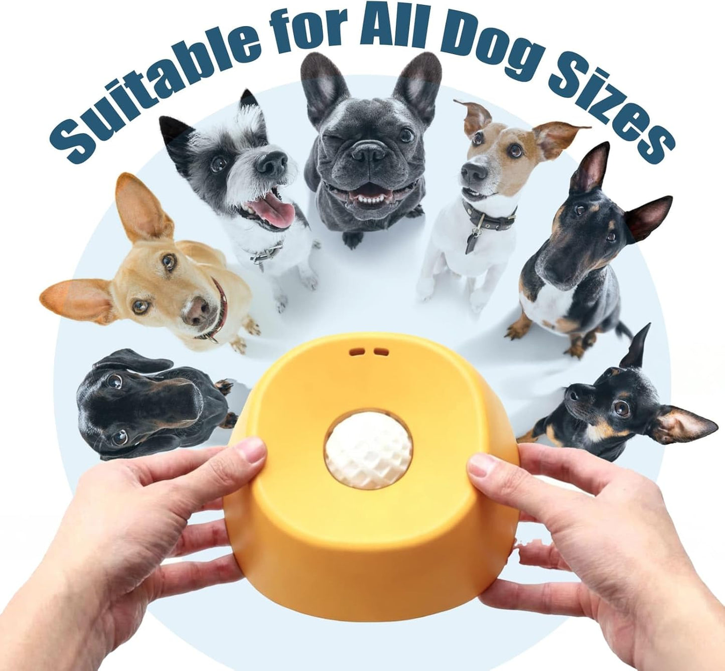 Lick and Roll Bowl for Dogs – No-Mess Slow Feeder for Bone Broth, Yogurt & Supplements | Lick and Roll Bowl with Anti-Spill Rolling Ball | for Senior Dogs, New Puppies & Post-Op Nutrition