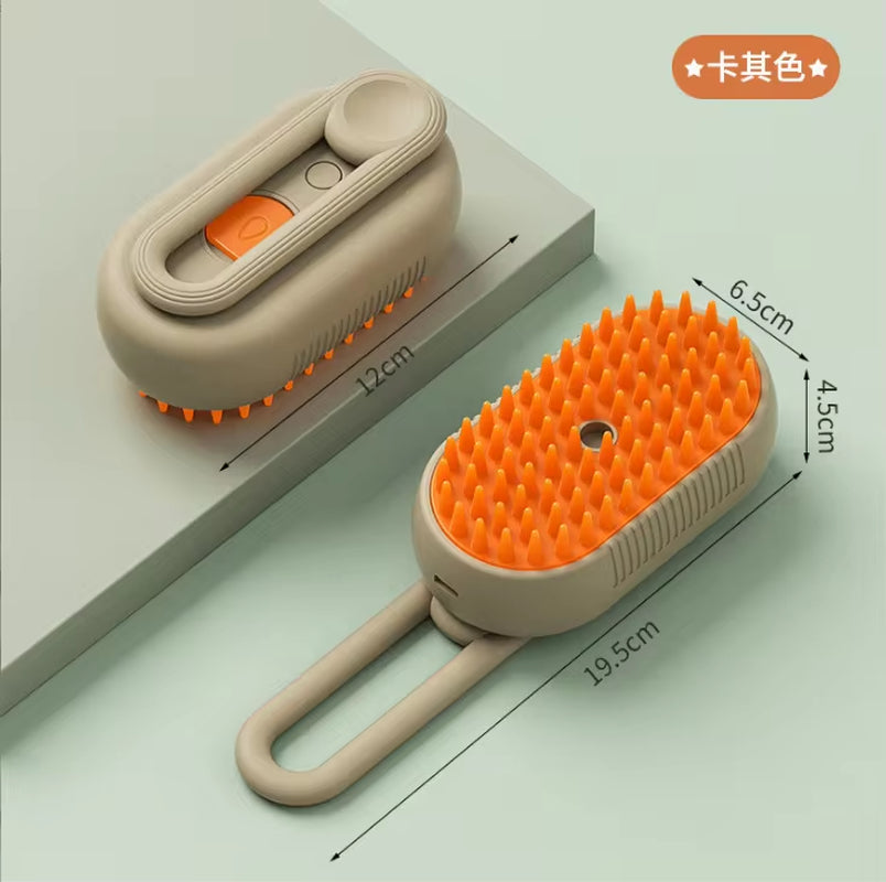 Pet Spray Comb for Cats and Dogs - One-Key Spray Hair Removal and Massage Brush