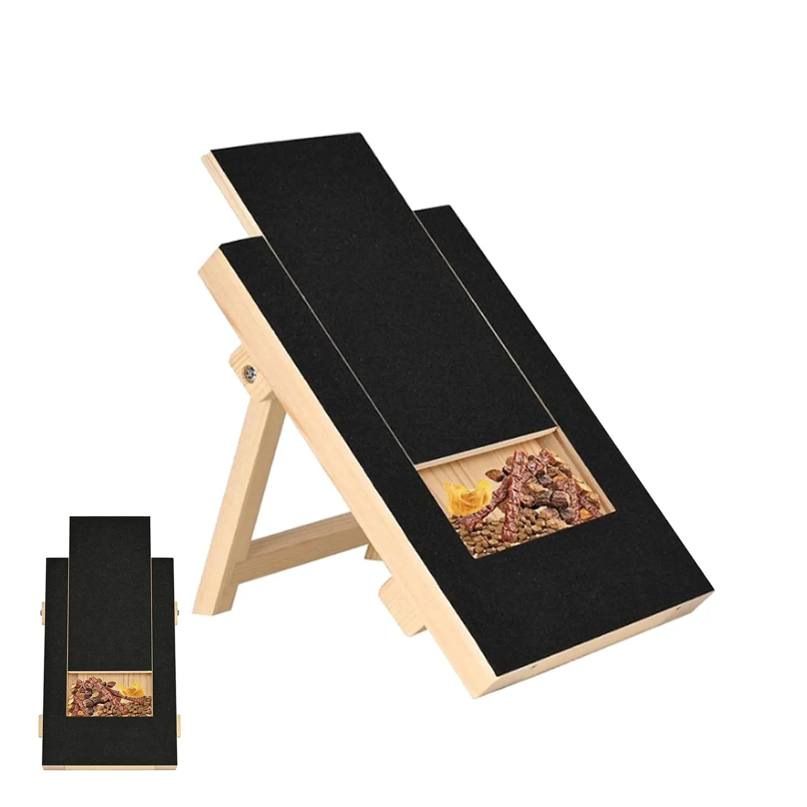 Dog Nail Scratch Board - with Treat Draw- Dog Scratch Pad for Nails – Durable Wooden Nail Filing Board with Treat Drawer (All Breeds)