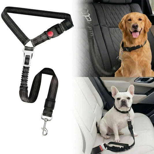 Multifunctional Dog Seat Belt Harness for Car, 3 in 1 Pet Dog Car Seatbelt Leash, Headrest Restraint for Pet Trips, Anti-Shock Seatbelt Connector for All Dog Sizes, High Quality & Adjustable & Convenient & Practical & Comfortable.